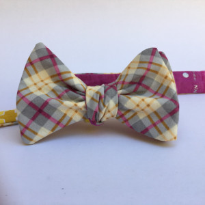 Purple bow tie, polka dot bow ties, yellow bow ties, reversible bow ties, magnet tie, wedding ties, groomsmen ties, plaid bow ties for men