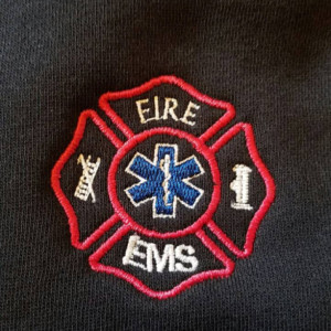 Custom Embroidered 1/4 zip Job shirt for public safety Fire EMS EMT Paramedic Police