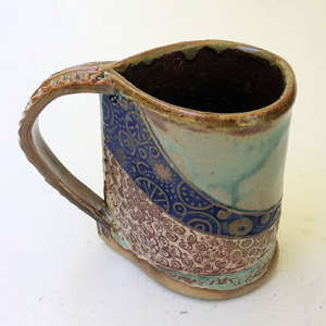 Sun and Moon Pottery Mug Coffee Cup Handmade Functinal 