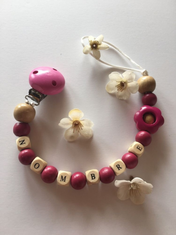 Personalized pacifier clip 