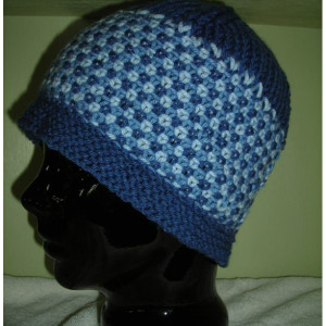 Women's  Multi-Colored Periwinkle Hand Knitted  Hat