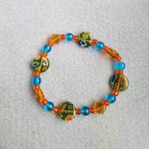 millefiori glass bead bracelet