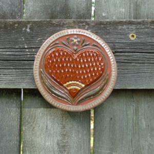 Hand Painted Heart Tile