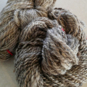 Handspun yarn-Romney-Wool- 3 skeins 328yds- super soft- knit- crochet- knitting supplies- gray yarn- silver yarn- silver-natural yarn