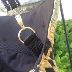Gold and Black OoaK Tapestry/Carpet Shoulder bag