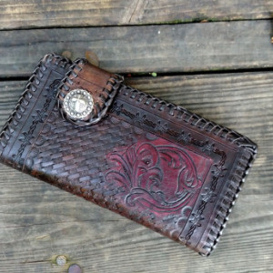 Floral Western Leather wallet