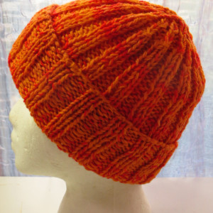 Beanie Hat Watch Cap Hand Knitted from Hand Dyed 100% Wool - WINSTON by Kat