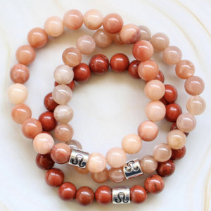 Zodiac Gemstone Bracelet Set - LEO