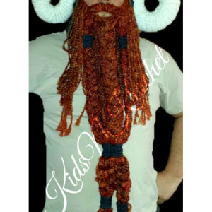 Costume Crochet Viking hat with optional beard