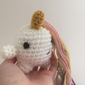Mini amigurumi unicorn, amigurumi unicorn, crochet unicorn, fantasy, unicorn, rainbow, kawaii, handmade, fantasy creature, under 15,stuffed