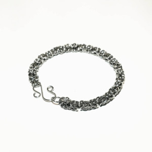 Bracelet or anklet silver byzantine chainmaille