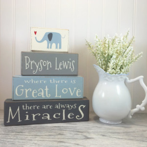 Wooden Nursery Sign - Elephant - Nursery Sign - Personalized gift