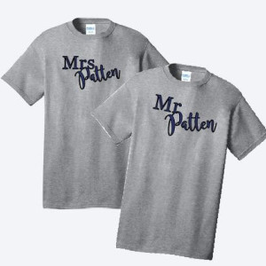 Mr and Mrs Unisex Tees Newly Married Shirts  for couples Newlywed and Honeymoon