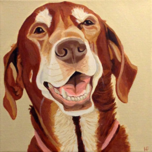 Roxy - Custom Pet Painting 10" x 10" x 1.5"