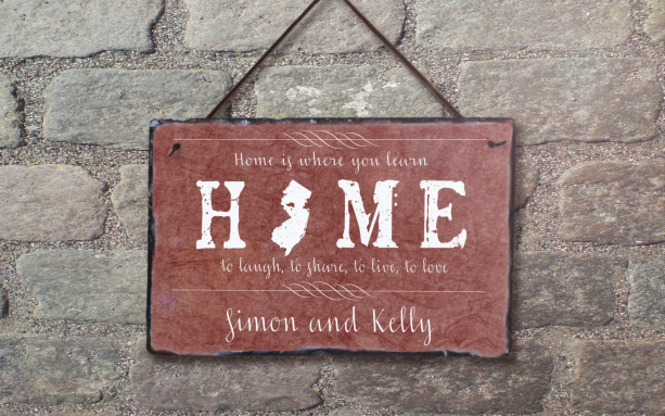 Home State Sign! Personalized Welcome Sign. Welcome To Our Home. Custom State Plaque. Wedding Gift. House Warming Gift. Outdoor Sign.