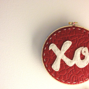 Made to Order Embroidery Hoop Art: Hand-Stitched XO