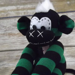 Sock monkey : Andy ~ The original handmade plush animal made by Chiki Monkeys