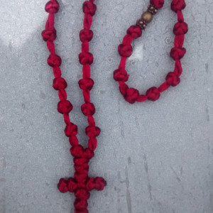 komboskini/orthodox prayer rope 33 knot- burgundy