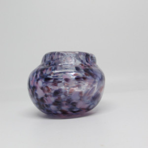 Small Handmade Purple, White, Pink Glass Vase