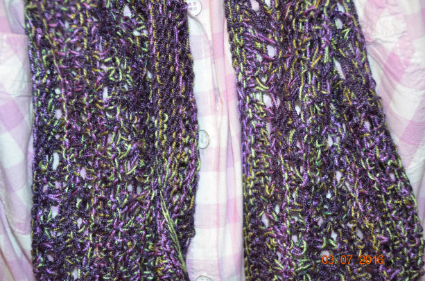 Knitted  Cowl/Scarf - Purple