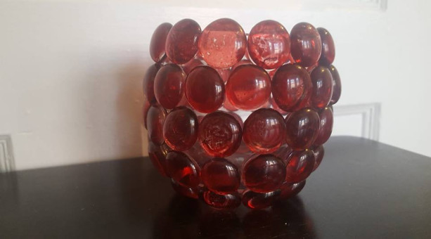 Glass Bead Candle Holder- Set of 4