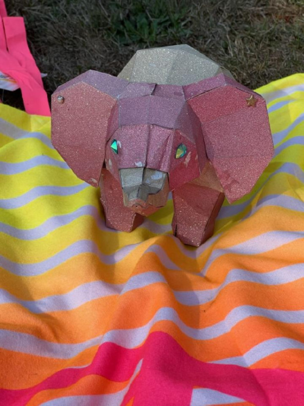 3D paper lantern fox and elephant diy kit