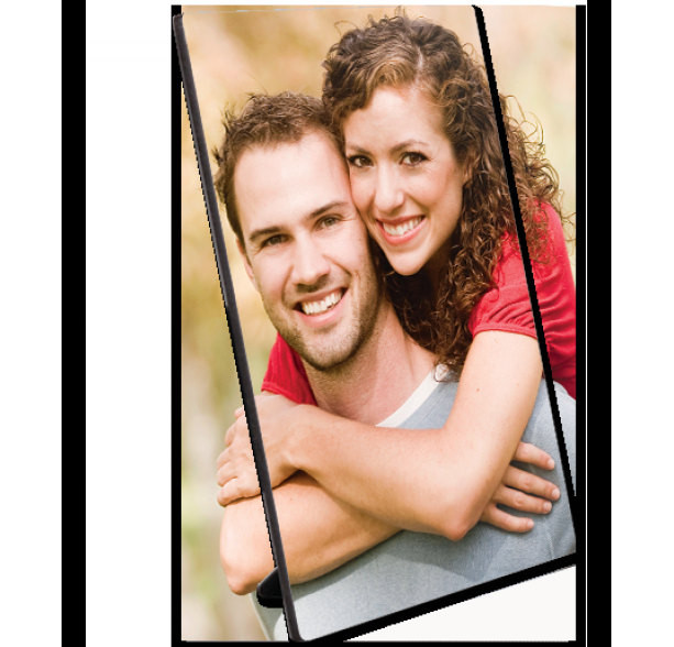 Semi-Gloss 8" x 10" Hardboard Photo Panel with Kickstand Easel with your images