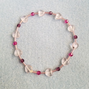pink heart bracelet