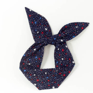 SALE **Red White and Blue Stars Collection of Wire Headbands, Free Shipping, Rockabilly Style, Rockabilly inspired, Handmade