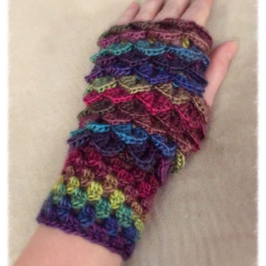 Dragon scale gloves / Finger-less gloves / Woman's size
