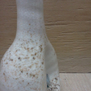 Wood Fired Shino Bottle or Bud Vase