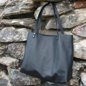 Large Black Leather Bag, large leather tote bag, women's oversized tote