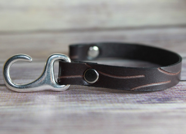 Carved Leather Bracelet