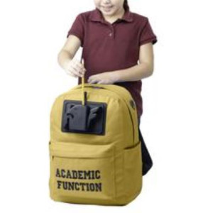 Academic Function backpacks with Integrated Powered Pencil Sharpener & cellphone charger
