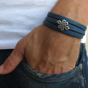 Man Bracelet - Man Infinity Bracelet - Man Vegan Bracelet - Man Jewelry - Husband Gift - Boyfriend Gift - Gift For Dad - Present For Men