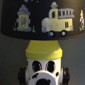 Fire Hydrant Dalmation  Dog Lamp