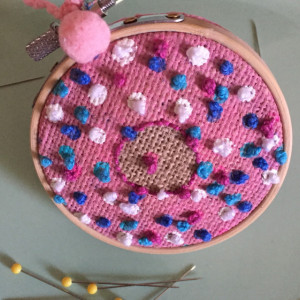  Embroidery Hoop Pincushion