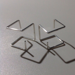 Argentium Cube Earrings