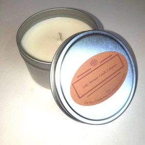 100% Soy, Light Lavender Scent, Hand Poured, Small Batch, 8 Oz, Tin Candles 