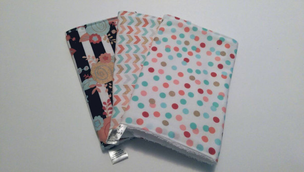 Burp Cloths Cute Floral,  Chevron & Dots, Baby Gift, Baby Shower Gift, Feeding Burp Cloths, Burp Rags, Diaper Rags, Spit Rags,  Baby Girl