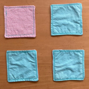 2 Setting Napkin Set - Pink, Blue, White