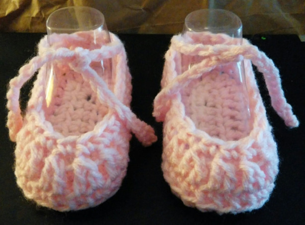 Baby Booties - Ballet Slippers - Pink