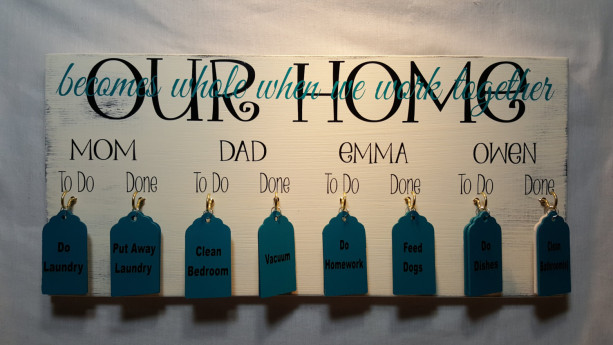 Chore Boards, Family Chores, Gift Idea, Family Names, Christmas Gifts, 10x20