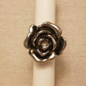 Large Silver Flower Ring
