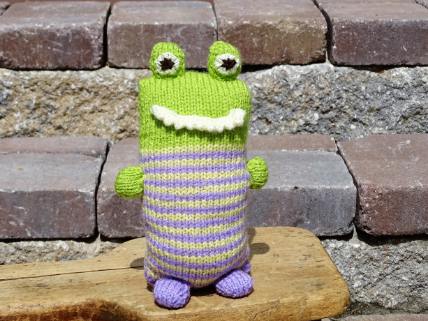 Stuffed Monster, Knitted Toy, Gift for Toddler , Plush Monster, Hand Knitted Toy