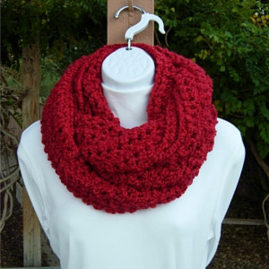 Extra Large Oversized Super Soft Candy Apple Red Infinity Scarf