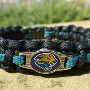 Jacksonville Jaguars Paracord Bracelet NFL Officially Licensed Charm