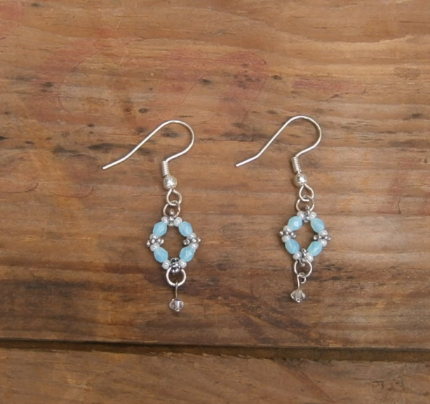 Light blue dangle earrings