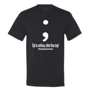 Semicolon Men's T-Shirt - Tee - Shirt - Project Semicolon - Suicide Awareness