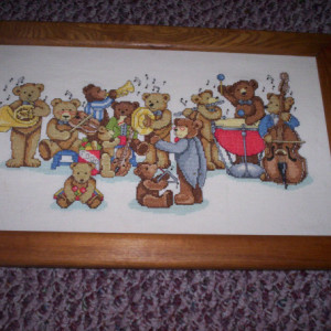Bear Band Cross Stitch picture
